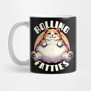 Rolling Fatties Plump Paws Paradise Majestic Fat Cat Poster Mug